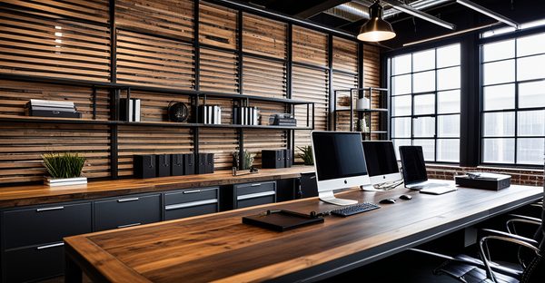 Bureau style industriel en métal et bois : alliez tendance et fonctionnalité !