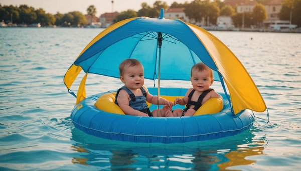 Bouée bébé avec parasol : amusez-vous en toute sécurité !