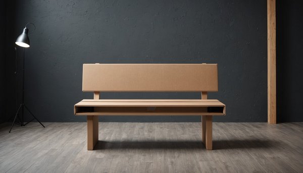 Banc extensible en carton : élégance et confort durables