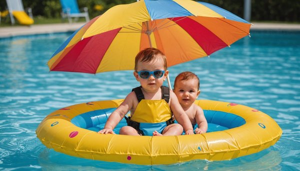 Top bouées bébé avec parasol pour des journées sûres et amusantes